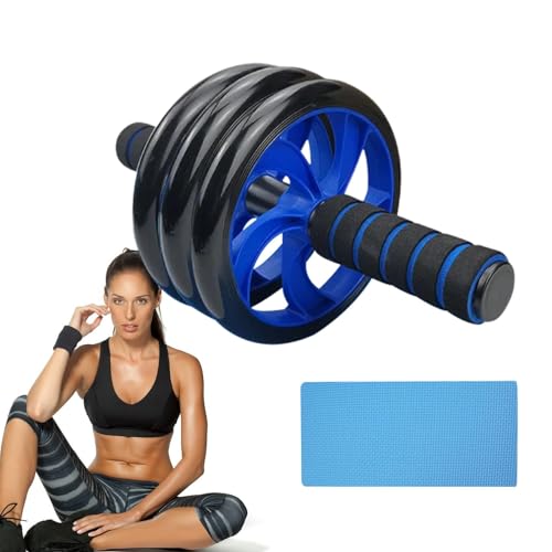 Abdominal Wheel Ab Roller,Ab Roller | Bauchroller für Rumpfkrafttraining | Workout Home Schlankheits-Fitnessgerät, geräuschloses Bauchrad mit Kniematte für Damen Herren -Fitnessstudio von Generisch