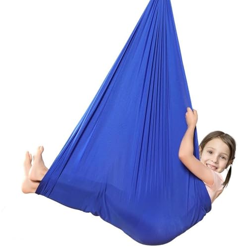 Aerial Yoga Hängematte Set 2.8 * 1.5 m, Therapieschaukel, Aerial Yoga Swing Air Fliegen, Yoga-Schaukel Hammock Swing, inkl. Sensorische Schaukel & Stahlkarabiner, Anti-Gravity-Übungen(Blue) von Generisch