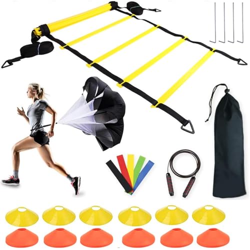 Agility Training Poles | Adjustable Soccer Training | Speed Training Equipment | Foldable Agility Set | Athletic Training Poles Versatile Training Tool PP for Athletes of All Ages von Generisch