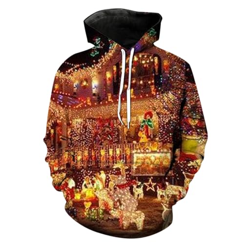 Angebot Des Tages, Weihnachts Hoodie Herren Mode Lose Weihnachtshoodie - Hoodies Komfortabel Weihnachtspullover Mit Taschen Kapuzenshirt Merry Christmas Weihnachtsmann Langarm Sweatshirt Für Jungen Wi von Generisch