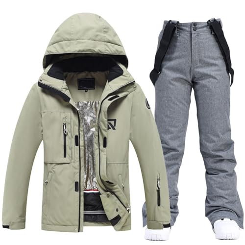 Angebot des Tages, Skianzug Herren 2 Teilig Set Wasserdicht Winter Schneeanzug - Schneemantel Warm Snowboard Jacke Männer Winddicht Warme Ski Und Hosen Zum Skifahren Snowboarden von Generisch