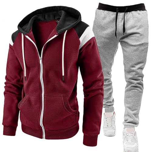 Angebote Tages Blitzangebote, Jogginganzug Herren Set Farbblock Mit Kapuze Reißverschluss Atmungsaktiv Sportanzug Große Größen Sport Anzug Bequem Leicht Tracksuit Streatwear Baggy Trainingsanzug Angebote Tages Blitzangebote, Jogginganzug Herren Set Farbblock Mit Kapuze Reißverschluss Atmungsaktiv Sportanzug Große Größen Sport Anzug Bequem Leicht Tracksuit Streatwear Baggy Trainingsanzug von Generisch