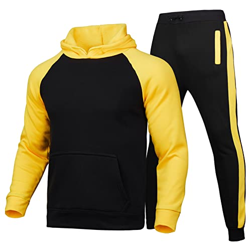 Angebote des Tages Heute, Sport Anzug Herren Sportbekleidung Trainingsanzug - Baumwolle Outfit Langarm Set Streatwear Laufanzug Gym Freizeitanzug Modell von Generisch