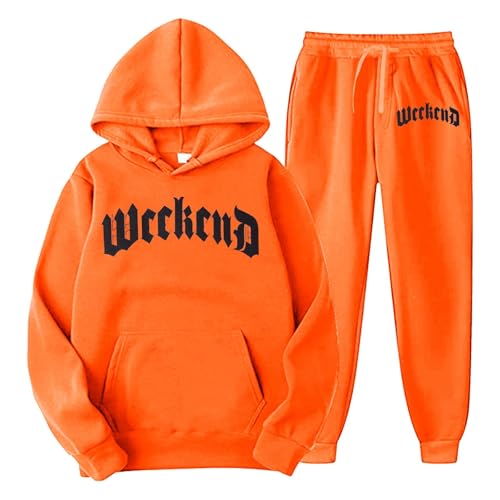 Angebote des Tages Heute, Sportanzug Herren Sportbekleidung Sport Anzug - Streatwear Zweiteiler Hausanzug 2-Teilig Jogger Trainingsjacke Fitness Baumwolle Sweat Suit Set Hoodie Hose Premium Loose-Fit von Generisch