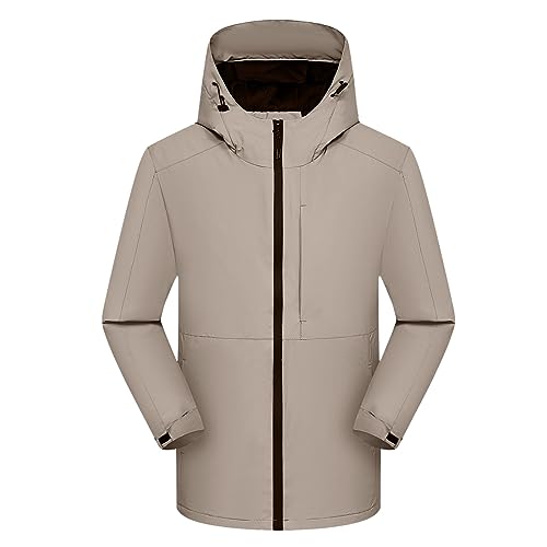 Angebote des Tages Heute Blitzangebote, Skijacke Herren Atmungsaktiv Outdoorjacke Winter Winddicht Snowboardjacke Fleecejacke Mit Kapuze Softshelljacke Verdickt Winterjacke Gefüttert Funktionsjacke von Generisch