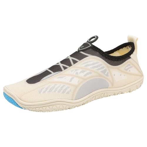 Angebote des Tages Heute Wasserschuhe Barfuss Schuhe Sandalen Herren Sockenschuhe Meerschuhe Badeschuhe Damen Barfußschuhe Herren Segelschuhe Tauchschuhe rutschfeste 02 Beige，43 von Generisch