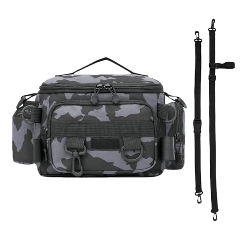 Angelausrüstungstasche, Angelausrüstungstasche,Aufbewahrungstaschen für Angelausrüstung - Wasserabweisende Tackle-Box-Tasche, Angeltasche mit gepolstertem Schultergurt zur Zangenaufbewahrung von Generisch