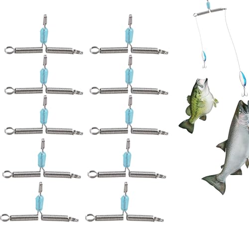 Angelhaken-Teiler, Angelschnur-Teiler,Fishing Sub Lines Splitters Space Bean Schwenkwerkzeug - Space Bean Drehwerkzeug, Getriebelinien-Splitter, Angelhaken-Teiler, 10 Stück, Fischlinien-Trenner von Generisch