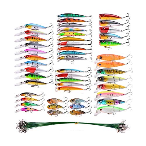 Angeln Locken Set Angeln Harten Köder Mini Minnow Schwimmende Schaukel Kurbel Köder Verrückte Wobbler Künstliche Bionic Kurbel Köder(ZH0097) von Generisch