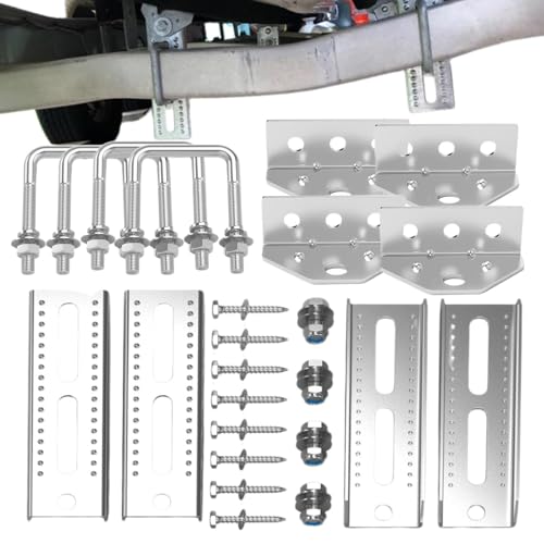 Anhänger-Etagenhalterung,Bootsanhänger-Etagenhalterungen | Jetski-Anhänger-Etagenhalterungen - 8-Zoll-Kit mit verzinkter, drehbarer Etagenbetthalterung, Zubehör und Teile für Bootsanhänger mit Hardwar von Generisch