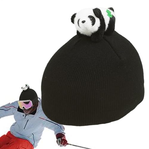 Animal Snow Ski Helmet Cover, Soft Snowboard Helmet Cover, Panda Helmet Decoration, Knitted Ski Helmet Hat, Snowboard Helmet Cover, Thick Knitted Helmet Cover, Men's Snow Ski Helmet Cover, Wome von Generisch