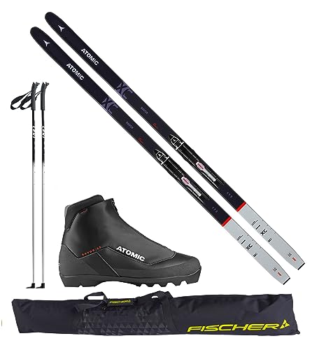 Atomic Langlaufski-Set Savor XC in 163cm + Bindung + Schuhe + Stöcke + Skisack von Generisch