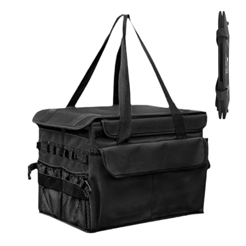 Aufbewahrungstasche für Campinggeschirr, 30 l, Garten-Werkzeugtasche mit Seitentaschen, 600D-Oxford-Stoff, Camping-Aufbewahrungstasche mit Griffen, Organizer, Picknick-Aufbewahrungstasche für Wandern, von Generisch