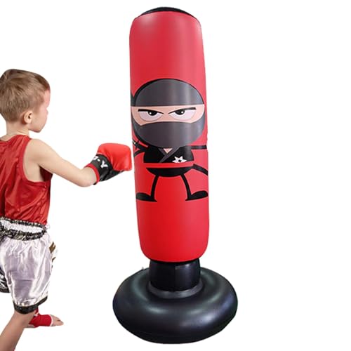 Aufblasbarer Kinder-Boxsack – 65 Zoll freistehender Boxsack für & Mädchen | Stabiler aufblasbarer Boxsack | Größerer stabiler Boxsack für Karate, Taekwondo & Mma Praxis, tolles Geschenk für von Generisch