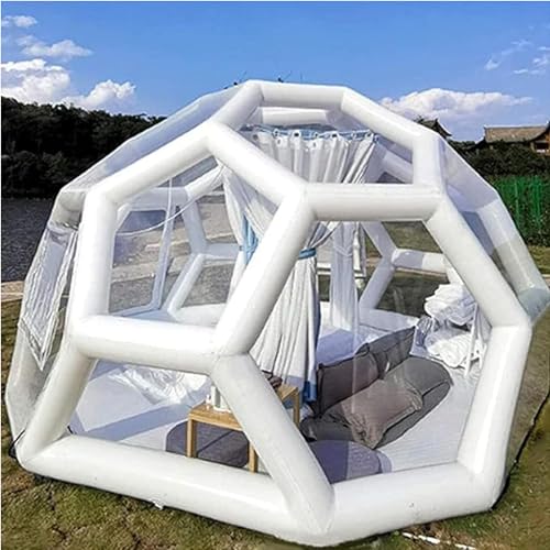 Aufblasbares Bubble House Kuppelzelt für Outdoor-Camping, wasserdicht und regenfest, transparentes Pavillon Sternzelt für den Innen- und Außenbereich von Generisch