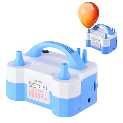 Automatisches Ballongebläse, elektrisches Ballongebläse,Doppeldüsen-Ballongirlanden-Set | 680 W Ballonaufblaspumpe für Luftballons, Bogen- und Girlandenset mit Ballonbindewerkzeug für Geburtstags-, Ba von Generisch