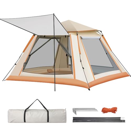 Automatisches Pop-Up-Zelt für 3 4 Personen, Outdoor-Campingzelt, UPF 50+, wasserdicht, leicht, einfach aufzubauen, Strandzelt für Wandern, Angeln, Jagd von Generisch