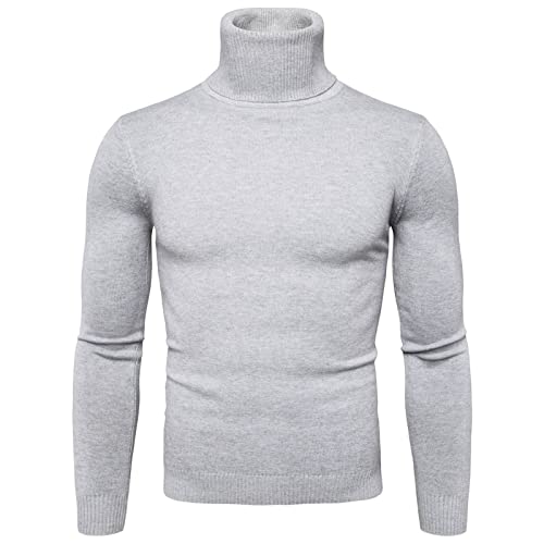 Autumn Clothes, Pullover Herren Winter Warm Pulli - Strickpullover Ohne Kapuze Sweatshirt Streetwear Fleecepullover Strick Arbeitspullover Langarm Rollkragenpullover Feinstrick Mit Rundhalsausschnitt von Generisch