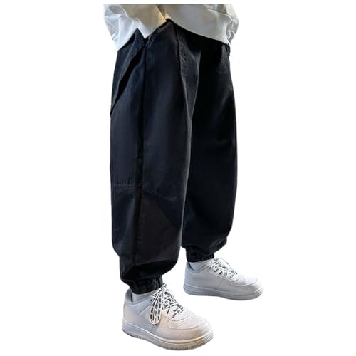 B Ware, Outdoor Hose Kinder Jungen, Cargo Hose Jungen Kinder Baggy Lange Cargohose - Pants Outdoor Skater Mit Gummizug Softshellhose Loose Fit Outdoorhose Teenager Wanderhose von Generisch