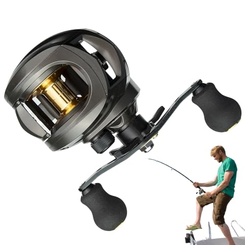 BAITCASTER FISCHING Reel, BAITCAITCASTING Reel - Meeresfischerei Wasserabfall Rolle,Outdoor -Fischaktivitätswerkzeuge für Süßwassersalzwasser, Freizeitaktivitätsbedarf von Generisch