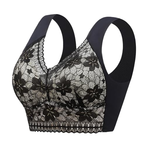 BH Große Brüste Starker Halt - Glatter BH Damen Ohne Bügel Seamless Bequemer Nahtloser Bügelloser Bralette BH Gepolstert Sport BH Für Alltag Yoga Fitness von Generisch