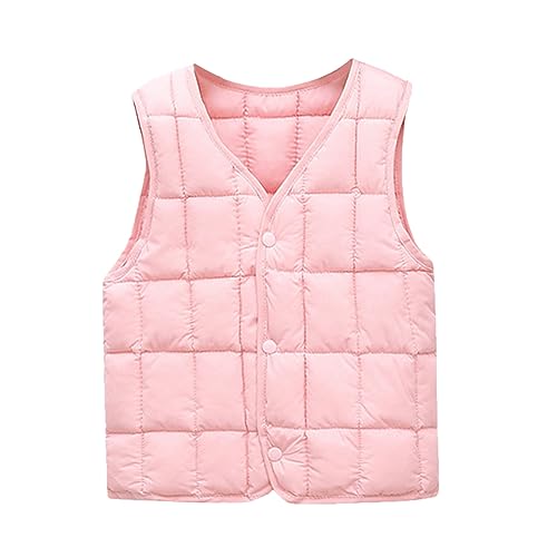 Baby Weste 56 Warmen Kleinkind Waistcoat Jungen Mädchen Gilet Outfits Atmungsaktive Baby Baumwolleweste Winddichter Outdoor Weste Kurz Pufferweste Gefütterte Schneeanzug von Generisch