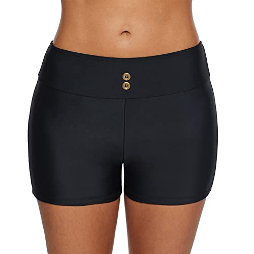 Badehose Damen Hot Pants Sommer Sporthose Kurz Schnelltrocknend Beach Bikini Unterteil Sexy Für Dicke Kurze Sporthose Kurz Uv Durchlässige Bikinihose Surf Shorts Damen Badehose Frauen Schwarz,XL Badehose Damen Hot Pants Sommer Sporthose Kurz Schnelltrocknend Beach Bikini Unterteil Sexy Für Dicke Kurze Sporthose Kurz Uv Durchlässige Bikinihose Surf Shorts Damen Badehose Frauen Schwarz,XL von Generisch