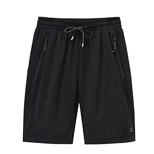 Badehose Herren Boardshorts mit Reißverschluss Schnelltrocknend Badeshorts mit Mesh-Futter Atmungsaktive Schwimmhose Kurz Sport Shorts von Generisch