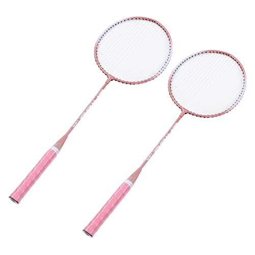 Badmintonschläger, Rosa Badmintonschläger Professionelle Getrennte Eisenlegierung Badmintonschläger für Anfänger Student Training von Generisch