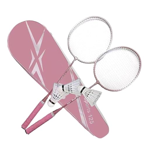 Badmintonschläger,Badminton-Set | Tragbare Badmintonschläger Badminton-Zubehör,Professioneller Badmintonschläger mit 3 Bällen für Thanksgiving, Weihnachten, Muttertag von Generisch