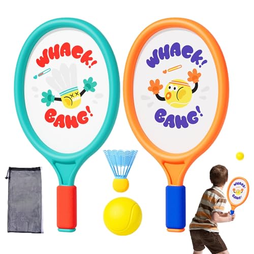 Badmintonschläger,Badmintonschläger,Kinder-Badmintonschläger - Badminton-Set mit 1 Badminton, 1 Tennis, Outdoor-Spiele, Sport für Kinder, Teenager, Erwachsene, Familie von Generisch