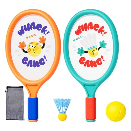 Badmintonschläger-Set, Kinder-Badmintonschläger,Kinder-Badminton-Set für den Garten | Badmintonschläger-Set mit Tragetasche, Outdoor-Spiele, Sport für Kinder, Teenager, Erwachsene und Familie von Generisch