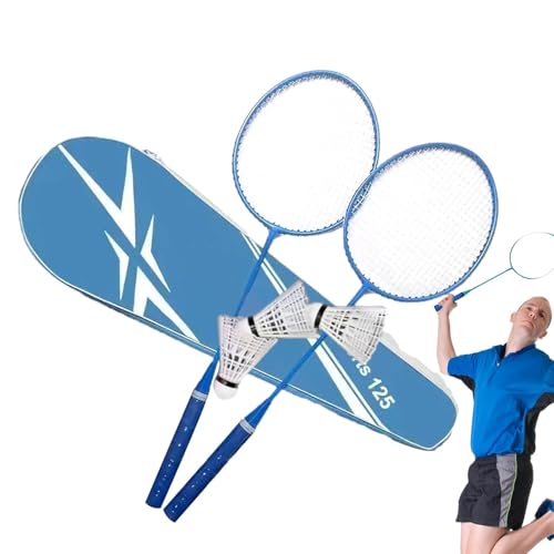 Badmintonschläger-Set,Badminton-Set für Kinder | Tragbares Badmintonschläger-Set Badminton-Zubehör - Professioneller Badmintonschläger mit 3 Bällen für Familie, Kinder, Freunde, Neujahr, Valentinstag von Generisch