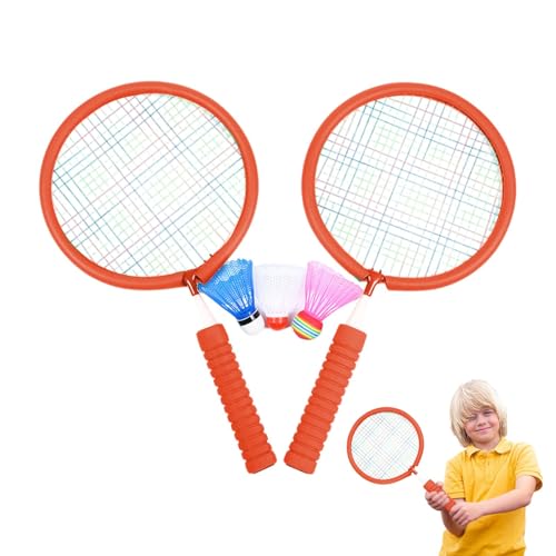 Badmintonschläger für Kinder, Schlägersportspielzeug, Kinder Kinder Federbälle Sport, Kid Kinder Shuttlecocks Schlägerset mit 3X Badminton für Anfänger im Sportunterricht von Generisch