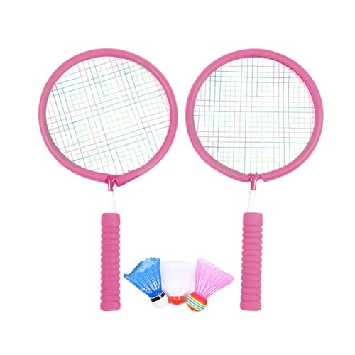 Badmintonschläger für Kinder,Kinder-Badmintonschläger-Set | Kinder Kinder Federbälle Sport,Schlägerspiel Strandspielzeug inklusive 3X Badminton für Kinder Indoor- und Outdoor-Sportspiel von Generisch