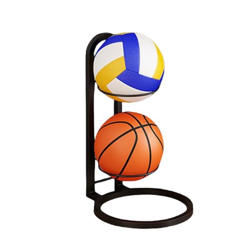 Bälle Aufbewahrung, Ballständer Fussball, Vertikales Ballregals, Ballständer, Ballhalter, Abnehmbarer Würfelballständer, Mehrschichtiges Ball Organizer Gestell, Basketball Aufbewahrungsregal von Generisch