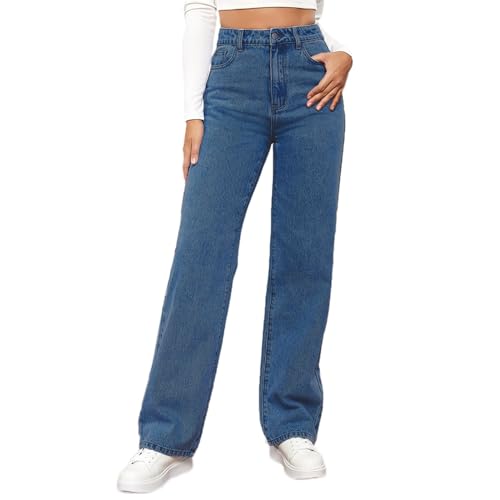 Baggy Hosen Damen Jeans Weites Bein Hose High Waist Jeanshose Low Y2K Mom Jeanshosen Cargohose 90Er Hiphop Hüftjeans Outfit Flared Schlaghosen Sommerjeans Mode Ausgefallene Dunkelblau M Baggy Hosen Damen Jeans Weites Bein Hose High Waist Jeanshose Low Y2K Mom Jeanshosen Cargohose 90Er Hiphop Hüftjeans Outfit Flared Schlaghosen Sommerjeans Mode Ausgefallene Dunkelblau M von Generisch