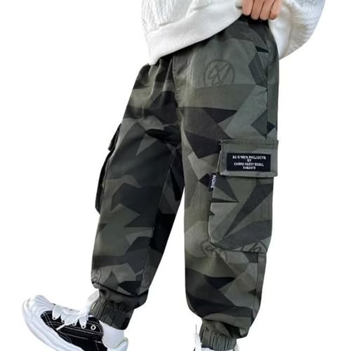 Baggy Hosen Jungs, Hosen Kinder, Cargo Hose Jungen Kinder Baggy Lange Cargohose - Jogginghose Skater Mit Gummizug Outdoorhose Teenager Outdoor Hosen Für Regular Fit Pants von Generisch