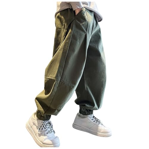 Baggy Hosen Jungs, Hosen Kinder, Cargo Hose Jungen Kinder Baggy Lange Cargohose - Trekkinghose Loose Fit Wanderhose Outdoorhose Regular Softshellhose Teenager Casual Skater von Generisch