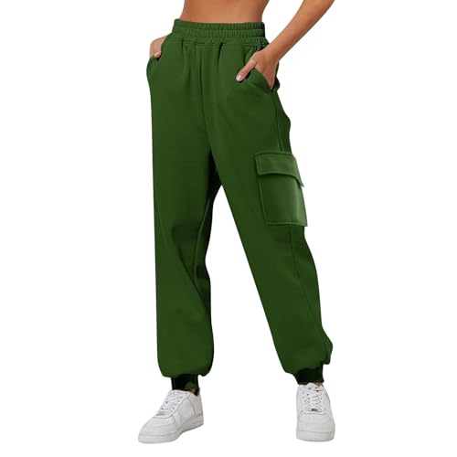 Baggy Jogginghose Damen, Jogginghose Damen Lang Freizeithose - Baggy Sweatpants Sweathose Baumwolle Joggpants Bequeme Track Pants Weite Atmungsaktiv Yogahose Sporthose Frauen Slim Fit Laufhosen von Generisch