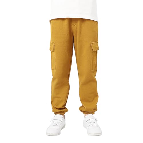 Baggy Jogginghose Kinder & Aus Weicher Für Jugendliche Elastischer Bund Jogginghose Sportliche Sporthose Lang Trainingshosen Relaxed Sweatpants Mit Taschen Sweathosen Aktive Basic-Hose Für Kinder von Generisch