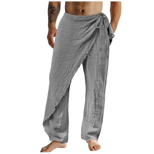 Baggy Jogginghose Trainingshose Herren Breite Baumwoll Lang Baumwolle Herrenhosen Bequem Freizeithose Herre Männer Hosen Sport Hose Bodybuilding Sweathose Sporthose Gym von Generisch