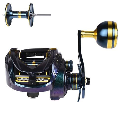 Baitcaster-Rolle,Baitcaster-Rollen - 7,2:1 Anti-Erosions-Baitcasting-Angelrolle | Glatte Hochgeschwindigkeits-Baitcasterrolle mit breiter Spule und 17,6 lb Widerstand für Süß- und Salzwasser von Generisch