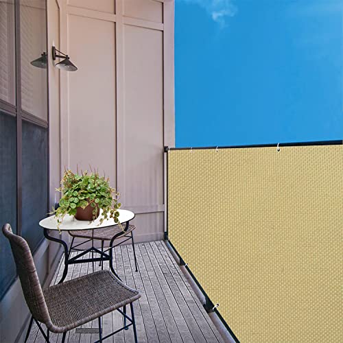 BalkonsichtschutzZaunblende Sichtschutz Blickdicht Polyester mit Ösen für Balkon Sichtschutz - Dunkelgrün 100x750cm von Generisch