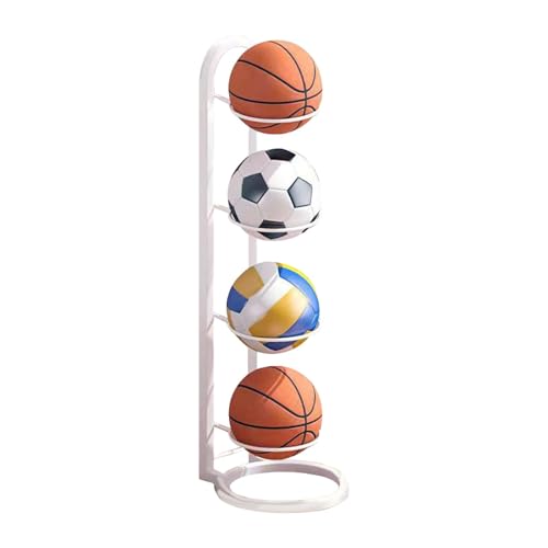 Ball-Aufbewahrungsregal – Basketball-Halter, abnehmbarer Würfel-Fußballständer, langlebiger Basketballständer, vertikaler Ballständer, Präsentationsständer für Volleyball, Basketball, Fußball, drinnen von Generisch