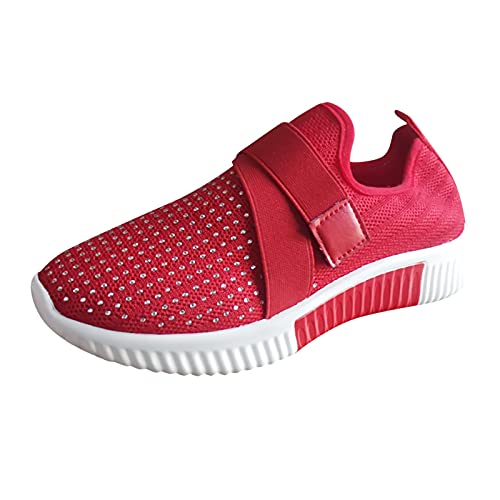 Barfußschuhe Damen, Turnschuhe Damen Bequeme Sportschuhe - Sneaker Walking Tennisschuhe Fitness Barfußschuhe rutschfest Hallenturnschuhe Stoff Leichte Laufschuhe Luftpolster Atmungsaktiv Shoes von Generisch