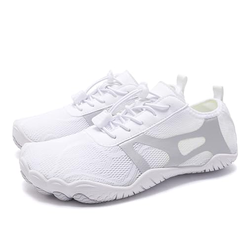 Barfussschuhe Damen Herren Wasserfest Barfuß Schuhe - Handballschuhe Sommer Zehenschuhe Sportschuhe Atmungsaktiv Barfuss Wandern Unisex Barfußschuhe Gesunde & Bequeme Komfort Leicht Laufschuhe von Generisch