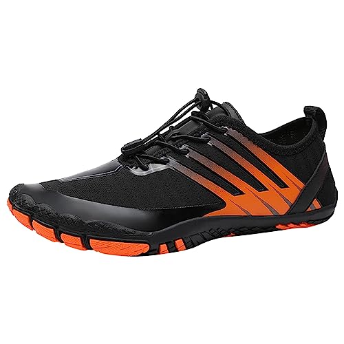 Barfußschuhe Damen Schwarz, Wasserschuhe Damen Schwarz, schnell trocknende Badeschuhe mit Rutschfester Sohle, Wasserschuhe, leichte Fitnessschuhe, Unisex Surfschuhe, Yoga Aquaschuhe, Poolschuhe von Generisch