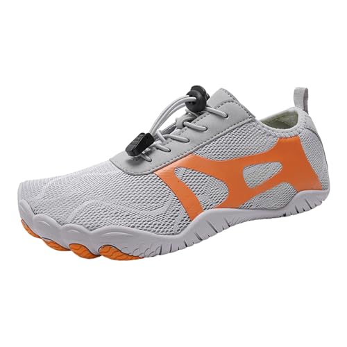 Barfußschuhe Damen White Wasserschuhe Frauen Schnelltrocknende Badeschuhe mit Rutschfester Sohle Wasserschuhe Leichte Fitnessschuhe Unisex Trailrunning-Schuhe Yoga Strandschuhe Poolschuhe von Generisch