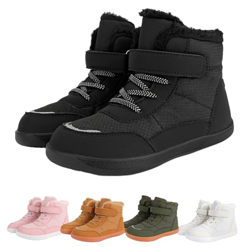 Barfußschuhe Kinder Herbst, Barfußschuhe Winter Kinder Wanderschuhe Leicht rutschfest Winterstiefel,Warme Gefüttert Leicht rutschfest Winterstiefel Wanderschuhe von Generisch